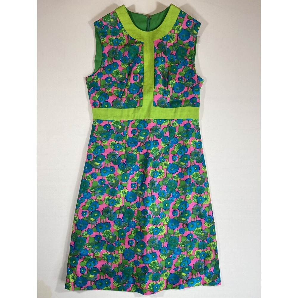 Saks Fifth‎ Avenue Floral Dress Womens 9 A Line Quiet Luxury Event Chic